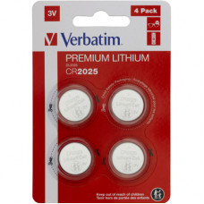 Батарейка Verbatim CR 2025 Lithium 3V * 4 (49532)
