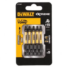 Набір біт DeWALT IMPACT TORSION, ударні, Torx, T15, L=57 мм, 5 шт (DT7394T)