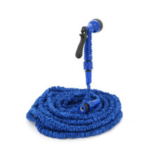 Шланг для поливу Voltronic 10-30м/100ft + розпилювач, насадка на кран, Blue/Green, Box (Garden hose 10-30)