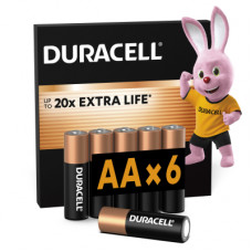 Батарейка Duracell AA лужні 6 шт. в упаковці (5007757)