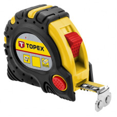 Рулетка Topex сталева стрічка 5 м x 25 мм, магніт (27C345)