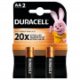 Батарейка Duracell AA лужні 2 шт. в упаковці (5000394058163 / 81551267)