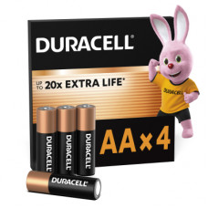 Батарейка Duracell AA лужні 4 шт. в упаковці (5000394052536 / 81551270)