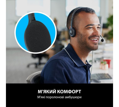 Наушники Logitech H110 Stereo Headset with 2*3pin jacks (981-000271)