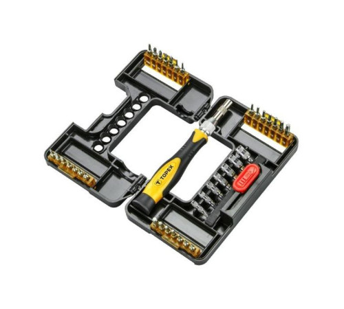 набор инструментов Topex насадок с держателем, 37 ед. (39D343)