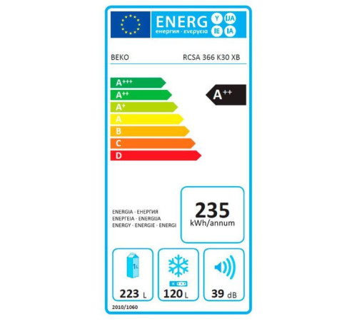  Холодильник Beko RCSA366K30XB 