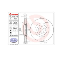 Тормозной диск Brembo 09.R105.11