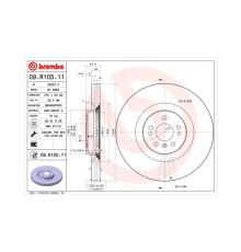 Гальмівний диск Brembo 09.R105.11
