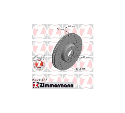 Тормозной диск ZIMMERMANN 150.2937.52