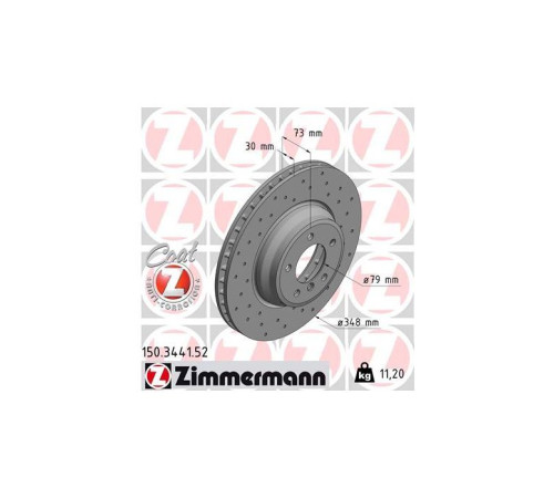 Тормозной диск ZIMMERMANN 150.3441.52