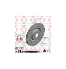 Гальмівний диск ZIMMERMANN 400.3670.52