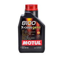Моторное масло MOTUL X-cess 8100 gen2 5W-40 1 л 1л (368201)