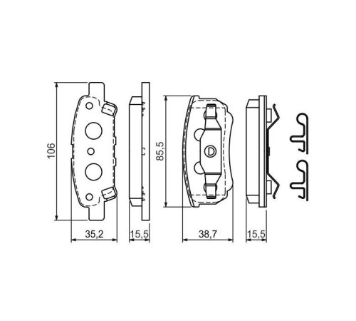 Тормозные колодки Bosch 0 986 424 814