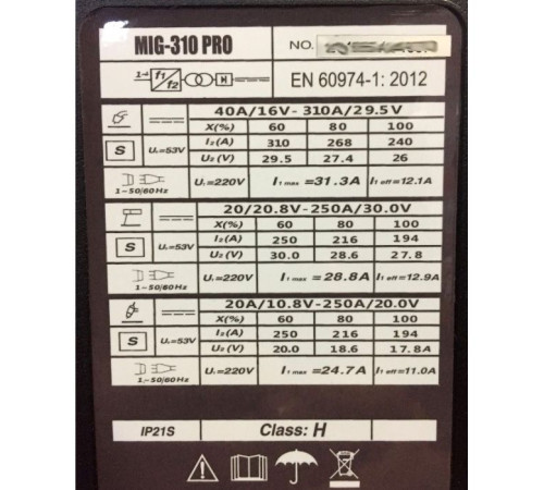 Сварочный аппарат Kaiser MIG-310 PRO 3в1 (81978)