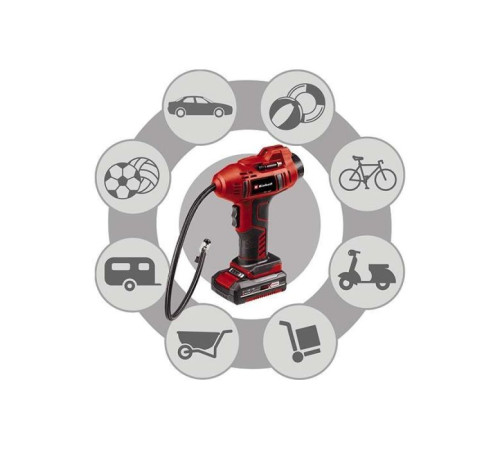 Автомобильный компрессор Einhell CE-CC 18 Li - Solo, 18В, PXC (без АКБ и ЗУ) (2071010)