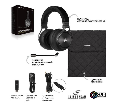 Наушники Corsair Corsair Virtuoso RGB Wireless XT (CA-9011188-EU)