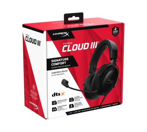 Наушники HyperX Cloud III Black (727A8AA)