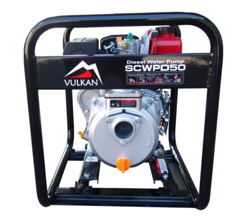 Мотопомпа Vulkan рукав 50мм, 28м3/час, подъем 28м, чистая вода, SCWPD50, дизельная (79164)