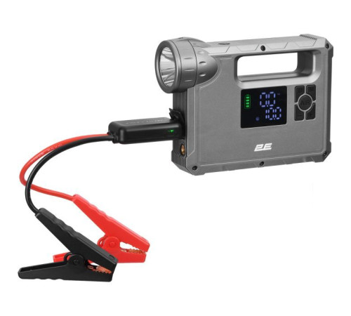 Пуско зарядное устройство 2E Pitman с автомобильным компрессором и фонарем, 10000 mAh/37Wh, 400 А, 1xUSB/2.4 A (2E-CJSPBPL-BK)