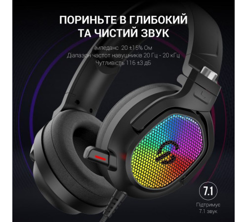 Наушники GamePro HS1300 RGB 7.1 Black (HS1300)