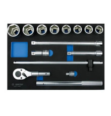Набір інструментів KING TONY торцевих головок з принаддям 3/4", 14 шт. (9-6314MRV)