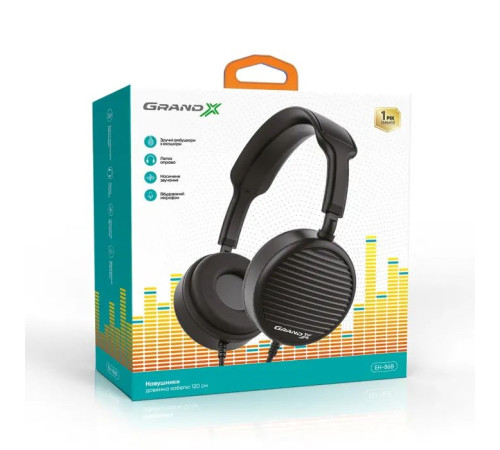 Наушники Grand-X EH-86B Black (EH-86B)
