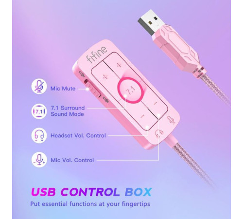 Наушники Fifine H9P Pink (H9P)