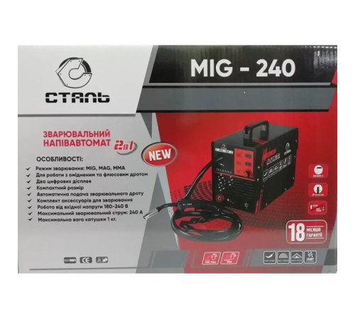 Сварочный аппарат СТАЛЬ MIG-240 (111270)