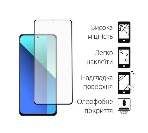 Чехол для мобильного телефона Dengos Kit for Xiaomi Redmi Note 13 4G case + glass (Mint) (DG-KM-62)