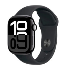 Смарт-годинник Apple Watch Series 10 GPS 42mm Jet Black Aluminium Case with Black Sport Band - S/M (MWWE3QH/A)