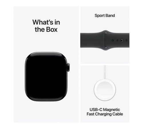 Смарт-часы Apple Watch Series 10 GPS 42mm Jet Black Aluminium Case with Black Sport Band - S/M (MWWE3QH/A)