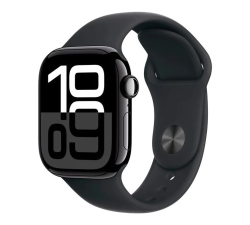 Смарт-часы Apple Watch Series 10 GPS 42mm Jet Black Aluminium Case with Black Sport Band - M/L (MWWF3QH/A)
