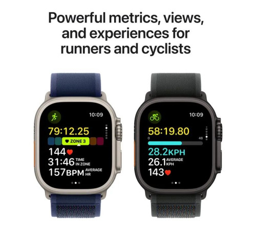 Смарт-часы Apple Watch Ultra 2 2024 GPS + Cellular 49mm Natural Titanium Case с Blue Trail Loop - M/L (MX4L3UL/A)