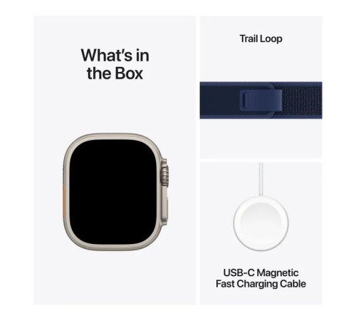 Смарт-часы Apple Watch Ultra 2 2024 GPS + Cellular 49mm Natural Titanium Case с Blue Trail Loop - M/L (MX4L3UL/A)