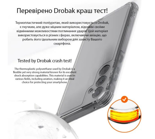 Чехол для мобильного телефона Drobak Acrylic Case with Airbag Samsung Galaxy A35 5G Camera cover (949426)