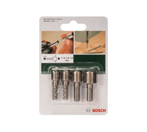Набор инструментов Bosch торцевых насадок 1/4