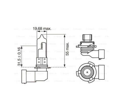 Автолампа Bosch галогеновая 51W (1 987 302 153)