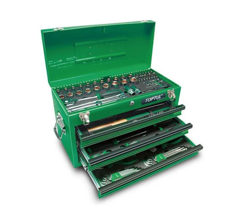 Набор инструментов Toptul инструментальном ящике 3 секции 99 ед. (GCAZ0038)