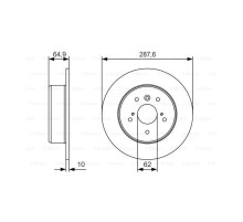 Тормозной диск Bosch 0 986 479 T69