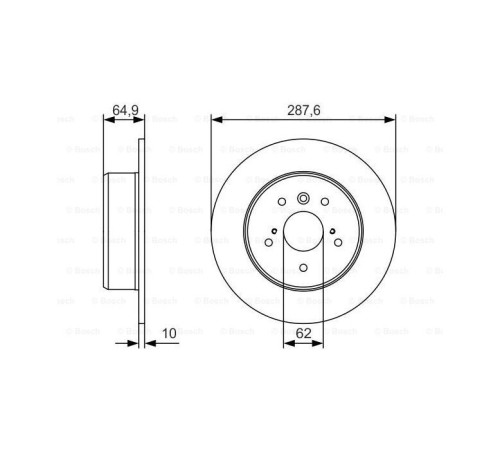 Тормозной диск Bosch 0 986 479 T69