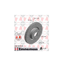 Гальмівний диск ZIMMERMANN 400.3659.20