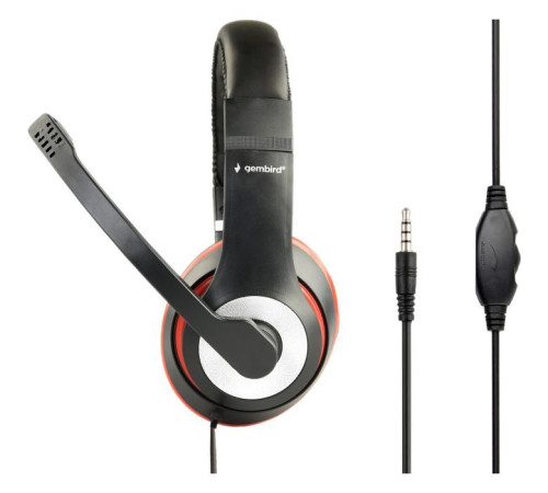 Наушники Gembird MHS-03-BKRD Black/Red (MHS-03-BKRD)