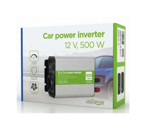 Автомобильный инвертор EnerGenie 12V/220V 500 Вт (EG-PWC500-01)