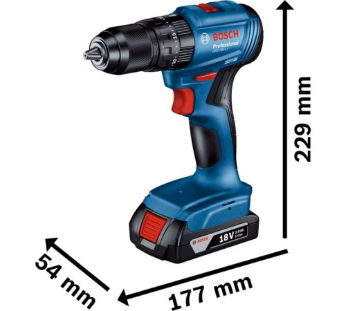 Шуруповерт Bosch GSB 185-LI, 2х2.0 Ah, ЗУ GAL 18V-20, кейс (0.601.9K3.100)