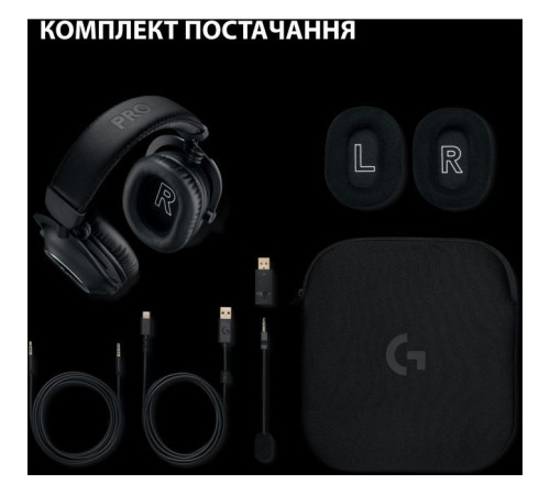 Наушники Logitech G Pro X 2 Lightspeed Wireless Black (981-001263)