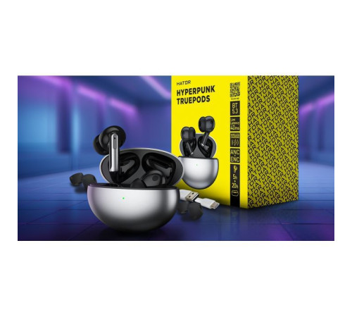 Наушники Hator Hyrerpunk Truepods Black (HTA-430)