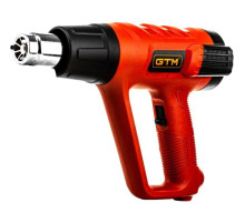 Строительный фен GTM HG2000EM, 2000Вт, 80-600С, 300/500л/мин, LCD-дисплей (HG2000EM)