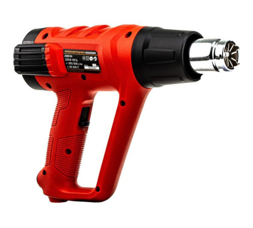 Строительный фен GTM HG2000EM, 2000Вт, 80-600С, 300/500л/мин, LCD-дисплей (HG2000EM)