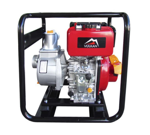 Мотопомпа Vulkan рукав 75мм, 48м3/час, подъем 23м, чистая вода, SCWPD80, дизель (80994)