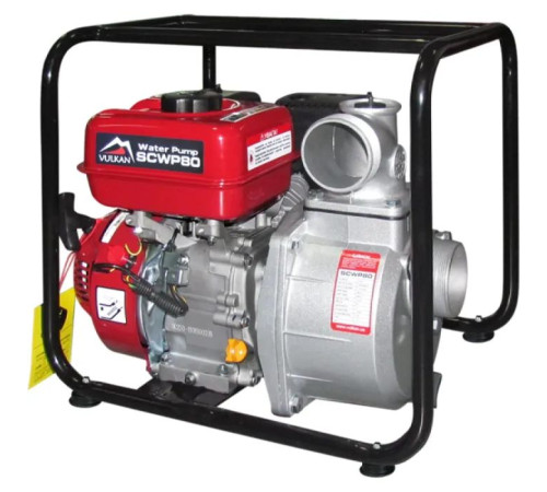 Мотопомпа Vulkan рукав 75мм, 55м3/час, подъем 30м, чистая вода, SCWP80 (80960)